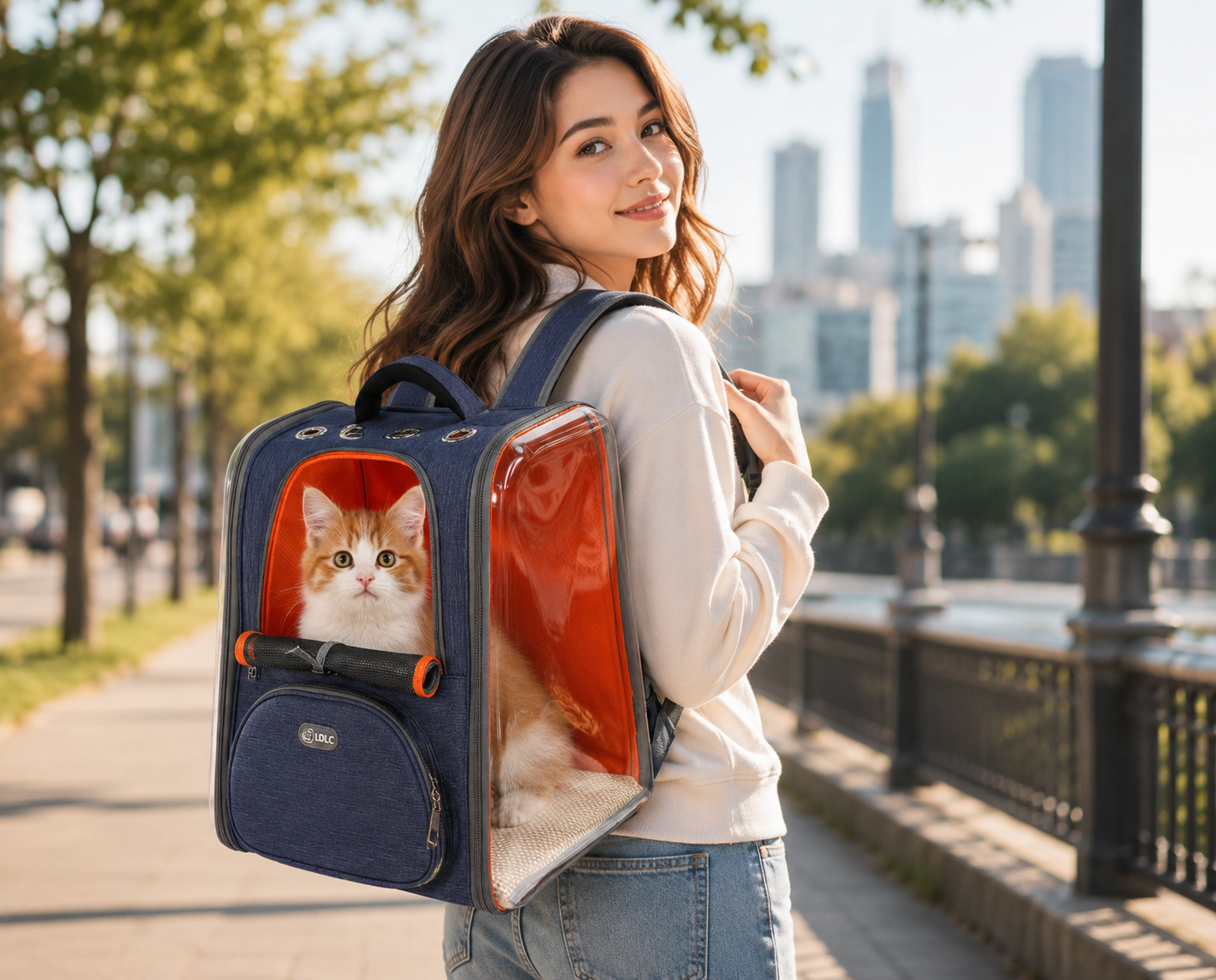 Transparent Bubble Pet Backpack — Large Capacity, Airline Friendly