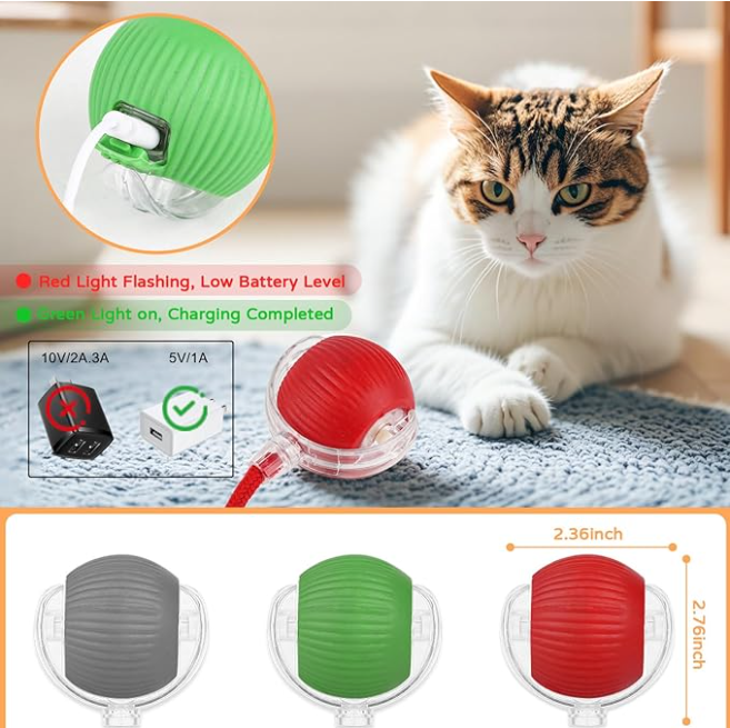 Smart Automatic Rolling Pet Ball — Interactive Cat Toy