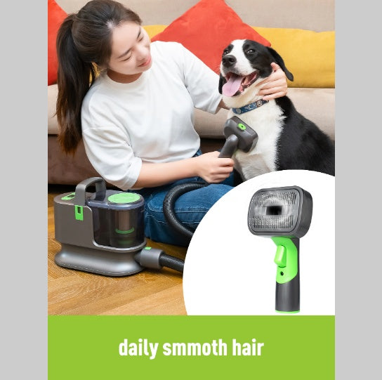 4-in-1 Pet Grooming Vacuum Kit for Dogs & Cats — Deshedding Brush, Clippers & Vacuum