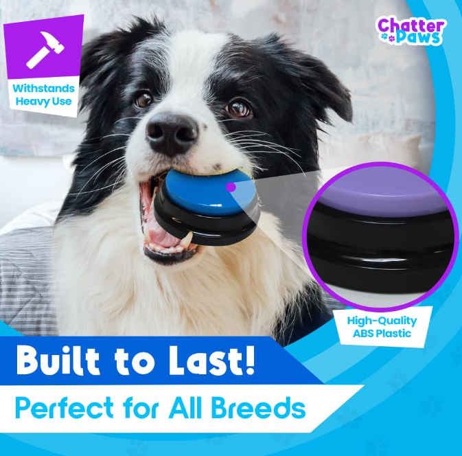 Dog Talking Button Set — 6 Pack with Mat & Scene Stickers