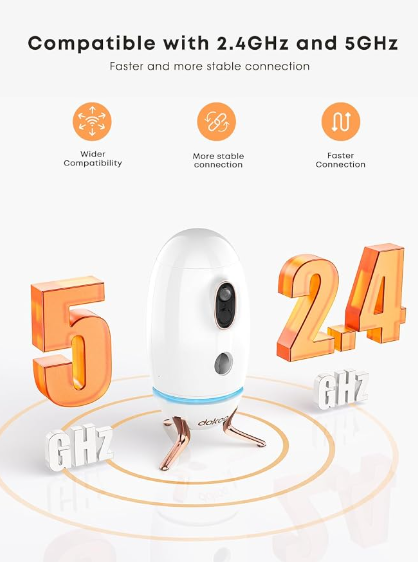 Pet Camera with Treat Dispenser — 2K HD, 330° View, 2-Way Audio